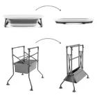 Kinderkraft, Bubbly, cada cu masa de infasat pe cadru, gri