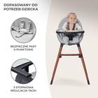 Kinderkraft, Fini, scaun inalt pentru hranire copii 2in1, negru