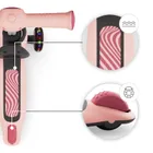 Kinderkraft, Halley 2, trotineta cu 3 roti de echilibru 2in1, LED, Rose Pink
