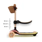 Kinderkraft, RAKET UP, trotineta LED cu 3 roti cu sezut, 2in1, Beige