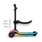 Kinderkraft, RAKET UP, trotineta LED cu 3 roti cu sezut, 2in1, Black