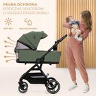Kinderkraft, Yoxi, Mink Pro, carucior multifunctional 3 in 1, Mystic Green