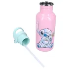 Lilo si Stitch, Take A Sip, sticla da apa cu pai, roz, 500 ml