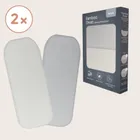 Lionelo, cearceaf cu elasic, din bambus, alb/gri, 28-70 cm, 2 buc.