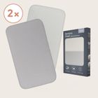 Lionelo, cearceaf cu elasic, din bambus, alb/gri, 42-80 cm, 2 buc.