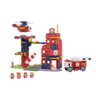 Marioinex, Mini Waffle, City, Statia de pompieri, set de constructie, 280 piese