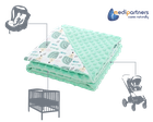Medi partners, Arici, patura, minky, menta, 75-100 cm