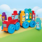 MEGA, Tractor cu animale, masina cu blocuri, 30 piese