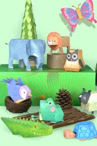 Mideer, origami, animale de hartie, set creativ