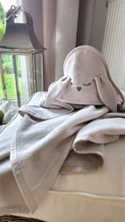 MimiNu, Iepurasul, halat de baie, din bambus, mokka, 100-100 cm