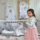 MimiNu, Lulu, cearceaf din bumbac cu elastic, roz, 60-120 cm