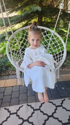 MimiNu, prosop tip poncho, culoare crem, 1-4 ani
