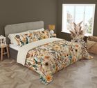 Natural Boho, Retro Flori, set lenjerie de pat, 3 piese, 160-200 cm