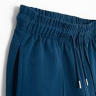 Pantaloni scurti albastri din bumbac pieptanat NOWEAR