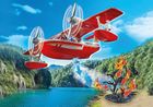 Playmobil, Action Heroes, Avion de pompieri cu functie de stingere a incendiului, 71463