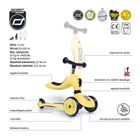 Scoot & Ride, Highwaykick 1, vehicul fara pedale si trotineta 2 in 1, Lemon