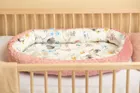 Sensillo, Minky, Retro, babynest, roz, 70-30 cm