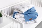 Sensillo, patura din bambus si bumbac, albastra, 80-100 cm