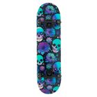 Smiki, placa de skateboard, negru, cranii