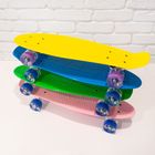 Smiki, placa skateboard tip fish cu roti LED, albastru