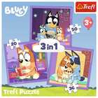 Trefl, Bluey, puzzle 3in1