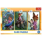 Trefl, Zootopia, puzzle, 3-80 piese