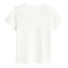 Tricou basic alb din bumbac pieptanat NOWEAR