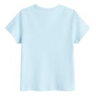 Tricou basic albastru din bumbac pieptanat NOWEAR