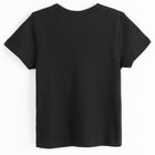 Tricou basic negru din bumbac pieptanat NOWEAR