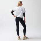 Tricou cropp alb din bumbac pieptanat NOWEAR