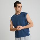 Tricou fara maneci din bumbac pieptanat NOWEAR