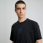 Tricou negru cu croiala relaxed S.W.Smiley NOWEAR