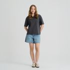 Tricou oversize din bumbac pieptanat Kuromi NOWEAR