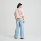 Tricou roz cu croiala cropp boxy NOWEAR