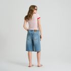 Tricou slim roz din bumbac pieptanat NOWEAR