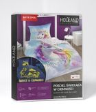 Unicorn, Fluo, set lenjerie de pat single, 140-200 cm