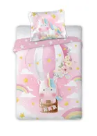 Unicorn, set lenjerie de pat single, 100-135 cm