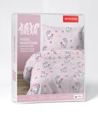 XOXO, set de lenjerie de pat pentru tineri, 140-200 cm + 70-80 cm, Unicorns