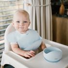 BabyOno, Baveta din silicon cu inchidere reglabila, albastru