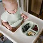BabyOno, Farfurita din silicon cu ventuza, menta verde