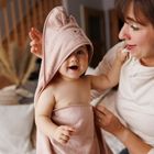 BabyOno, Halat de baie din bambus cu gluga, roz, 100-100 cm