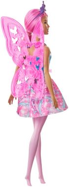Barbie, Dreamtopia, papusa zana cu parul roz