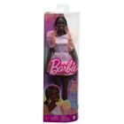 Barbie, Fashionistas, a 65-a aniversare, papusa inalta cu par negru prins in coada