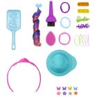 Barbie, Papusa de coafat, Culorile curcubeului neon - par castaniu, accesorii Color Reveal, set de joaca