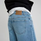 Bermude din denim cu talie reglabila unisex NOWEAR