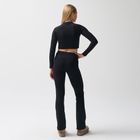 Bluza de antrenament crop top cu croiala mulata NOWEAR