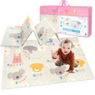 Bocioland, Elefant, covoras din spuma pliabil, gri, 150-180 cm