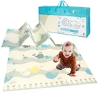 Bocioland, Orasul Apei, covoras din spuma pliabil, gri, 150-180 cm