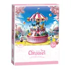 Carousel, piese de asamblare si cutie muzicala, carusel caluti, 591 elemente
