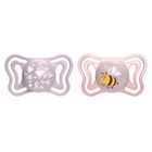 Chicco, Physioforma Light, suzeta din silicon, roz, 2-6 m, 2 buc.